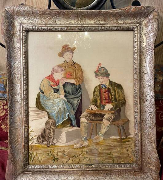 Ricamo della metà del XIX secolo